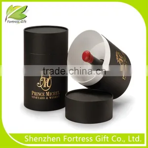 Luxury Black Wine Paper Tube Paper Tube Gift Box Paper Wine Tubes thumbnail-1