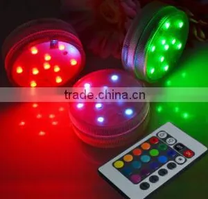 Wedding Event Multicolor Remote Controlled Submersible Led Light thumbnail-1