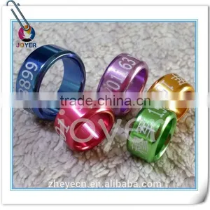 2015 Aluminum Pigeon Birds Ring 2mm-22mm Available Custom With Your Name and Phone Lovebird Canary Birds Ring Band thumbnail-3