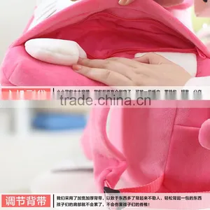 25*19cm(S)/35*28cm(L) Lovely Customzied Yellow Single-eye Plush Animal Cartoon Backpack for Children thumbnail-5