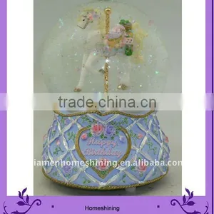 Factory Price Carousel Musical Snow Globe for Sale thumbnail-1