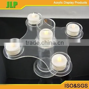 JLP Acrylic Candle Holder 5 Arms Crystal Candelabra thumbnail-1