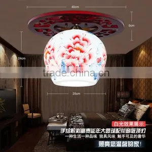 Modern Ceiling Lighting Antique Ceiling Down Light Fixture Design Porcelain Wooden Jingdezhen Dining Room Hotel Ceiling Lights thumbnail-5