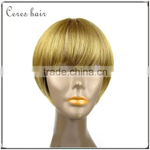 High Temperature Synthetic Bob Wig Blond Color Top Quality Fashion Style Full Lace Wig thumbnail-1