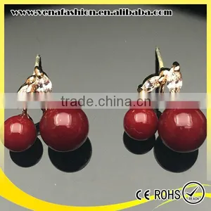925 Silver Needle Cherry Flower Bow Shaped Small Size Earrings thumbnail-1