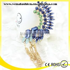 Sample Order Sapphire With Chain Ear Cuff Wrap Clip Earring thumbnail-2