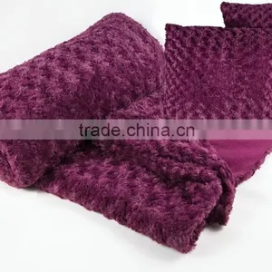 100% Polyester Soft Purple Cheap pv Fleece Gifts Promotional Blanket thumbnail-1