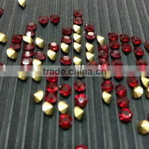 Siam Color Pointback Glass Chaton Stones thumbnail-1