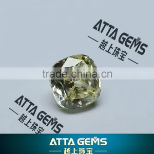 High FIRE European Machine Cut Yellow Cubic Zirconia thumbnail-1