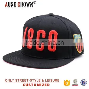 2016 High Quality Flat Brim Embroidery 3d Logo Custom Snap Back Hat thumbnail-1