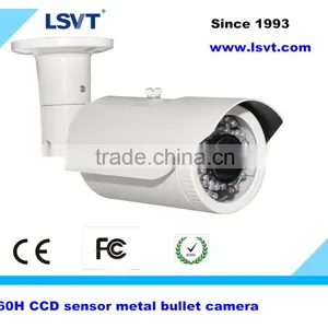 960H CCD Sensor Long IR Range IP66 Water-proof Metal Outdoor Bullet Cameras With Fixed Iris Lens thumbnail-1