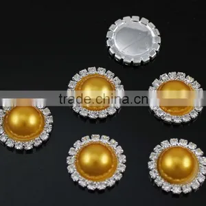 Top Seller Round Flatback Rhinestone Embelish Buttons for Garment 2308AP01 thumbnail-1