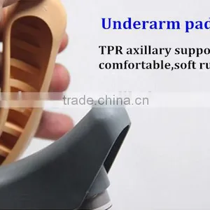 Underarm Height Adjustable Aluminum Crutches thumbnail-3