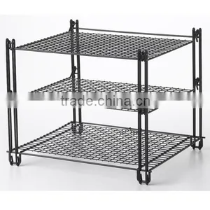 FDA Approval 3 Tier Wire Stackable Cooling Rack thumbnail-5