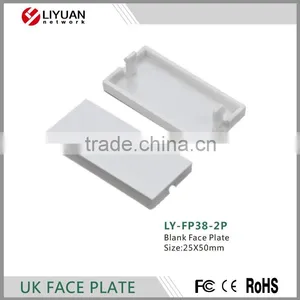 LY-FP38-2P Blank Face Plate 25X50mm Network UK Faceplate thumbnail-1