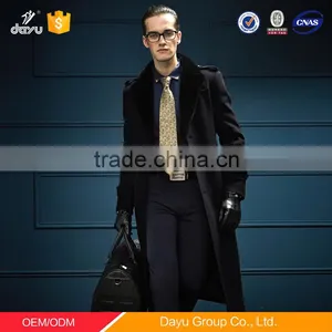 2016 High Quality Made in China Wholesale Price Oem Factory Casual Slim Fit Wool Mens Trench Coat Wool Long Overcoat thumbnail-1