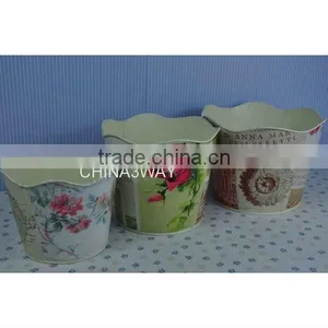 Victoria Decoration Oval Tin Bucket thumbnail-1
