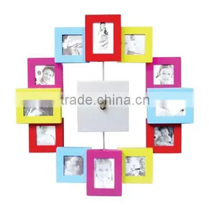 Wall Clock With 12 Photo Frame thumbnail-1