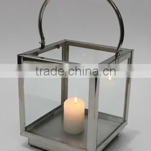 Steel Pillar Candle Lantern thumbnail-1
