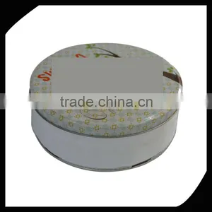 Custom Print Metal Gift Box, Round Gift Tin Box Food Cake or Chocolate Tin Box thumbnail-1