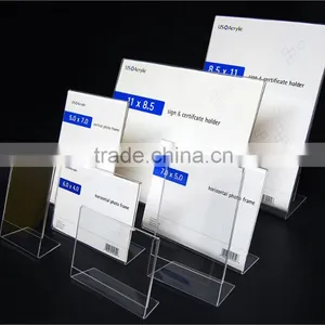 Wholesale Acrylic a4 Sheet Holder Plexiglass Menu Holder Clear Document Display Holder thumbnail-1