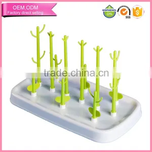 High Capacity Anti Bacterial Plastic Baby Bottle Drying Rack Detachable thumbnail-1