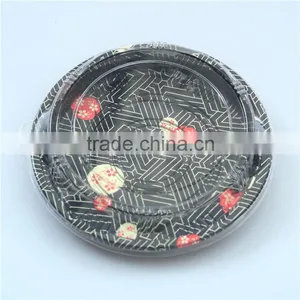 SM1-2105B Round Color Party Tray With Clear Lids thumbnail-1