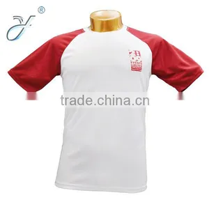 Raglan Sleeve Contrast Sleeve Men's Dry Fit Breathable Sport T Shirt thumbnail-6