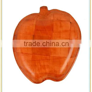 Red Red Apple Colored Melon Seeds Wooden Bowl thumbnail-3