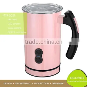 Cordless Stainless Steel Professional Milk Frother Coffee Mixer thumbnail-1