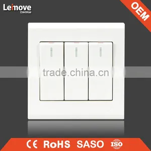 High Quality Frosted Faceplate PC White One Gang One Way One Gang Two Way Switch thumbnail-3