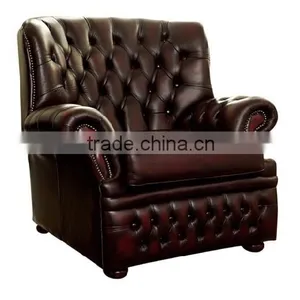 English Style Leather Sofa thumbnail-3