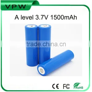 Icr18650 Li-ion Battery 3.7V 1500mah Factory Price thumbnail-1