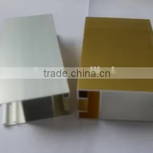 6000 Series Anodized Silver and Golden Color Aluminum Profiles thumbnail-1
