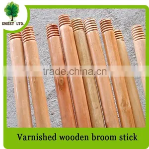2.2*120cm Italian Screw Varnished Wood Broom Stick With Low Price thumbnail-1