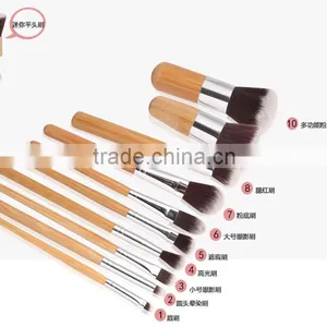 11 Pcs Wholesale Cosmetic Makeup Makeup Brush Set Professional Makeup Brush Set With Wood Case thumbnail-2