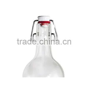 1L Clear Glass Bottle With Swing Top thumbnail-2