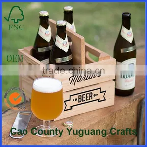 Distressed Wood Beer Crate With OEM Service thumbnail-1