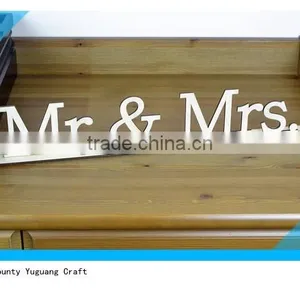 Freestanding Home Decor Mr & Mrs Wood Word Sign thumbnail-3