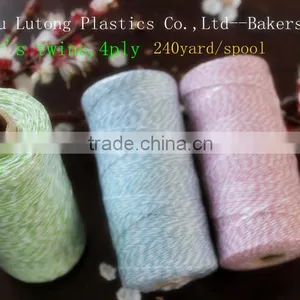 1mm*110yds Double Colored Twisted Baker Cotton Twine for Gift Packing Cooking Party Wedding Decorating and DIY thumbnail-5