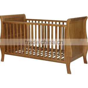 Wholesale Natural Pine Wood Baby Cribs Baby Bed thumbnail-1