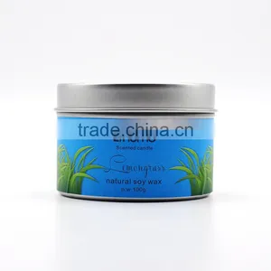 100% Natural Soy Wax Candle in Metal Jar , Scented Candle,natural Essence Candle thumbnail-6