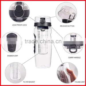 1000ml Fruit Infusing Infuser Water Bottle BPA Free Plastic Sports Detox Health thumbnail-4