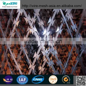 Galvanized Steel Plate Razor Barbed Wire For Sentries and Defence thumbnail-1