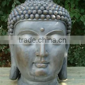 Bronze Darkness Buddha Head Statue for Garden thumbnail-2