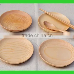 Custom Round Wood Plate Round Wooden Tray Wood Plate thumbnail-1