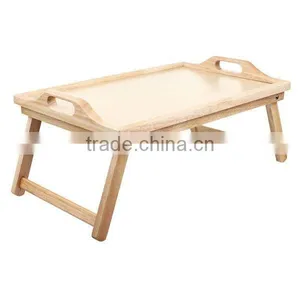 Wooden Folded Laptop Bed Computer Table For Laptop PC Tablet thumbnail-1