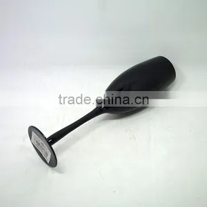 Solid Black Glass Wine Cup Champagne Flutes Party Cup for Home Wedding thumbnail-4