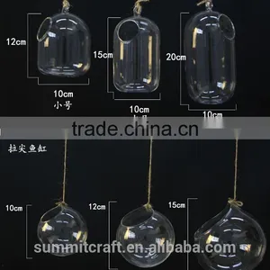 Transparent Flower Glass Vase Anique Hanging Glass Vase thumbnail-5