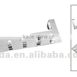 Steel Chrome Plated Pegboard Wall Mount Metal 6 Hooks thumbnail-1